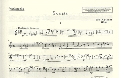 Hindemith, Paul: Sonate 1948 (cello & piano)