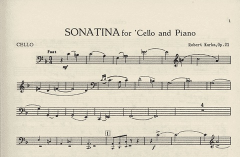 Kurka, Robert: Sonata For Cello and Piano
