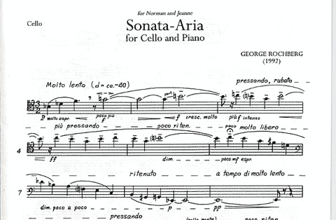 Rochberg, Sonata - Aria Cello/Piano