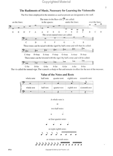 Schroeder, C (Rosen): Intermediate Studies in First Position for Violoncello (cello) Carl Fischer