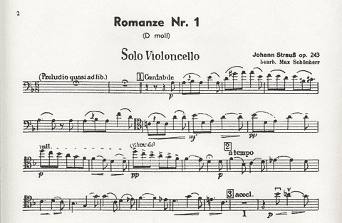Strauss, Johann: Two Romances Op.243 (cello & piano)