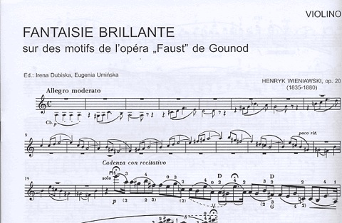 Wieniawski: Fantasie Brillante Op.20 (violin & piano)