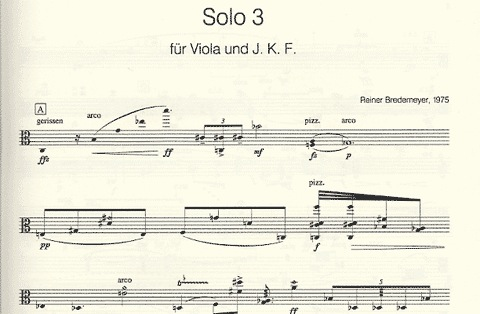 Bredemeyer, Reiner: Solo 3 for Viola
