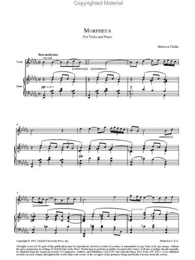 Clarke, R.: Morpheus (viola, and piano)