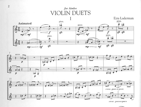 Laderman, Ezra: Violin Duets (2 violins)