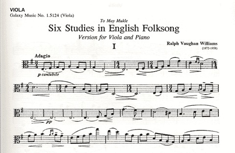 Vaughan Williams, Ralph: 6 Studies in English Folksong (viola & piano)