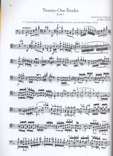 Duport: Twenty-One Etudes, Complete Books 1 and 2 (cello)