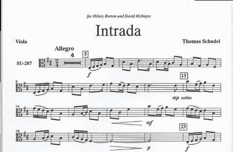 Schudel, Thomas: Intrada (viola & piano)