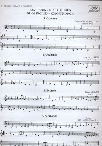 Soos, Andras & Laszlo Zempleni: Ad Libitum- Easy Duos (chamber music with optional combinations of instruments)