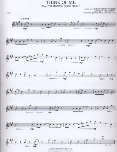 Lloyd Webber: The Phantom of the Opera (violin)
