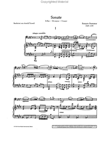 Francoeur, F.: Cello Sonata in E (cello & piano)