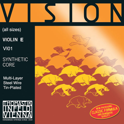 VISION violin E string, tin-plated, in envelope, by Thomastik-Infeld,