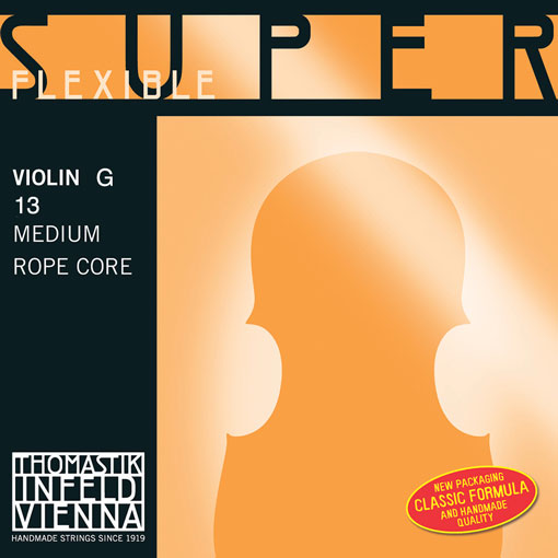 Superflexible violin G string, chrome wound over steel core, by Thomastik-Infeld
