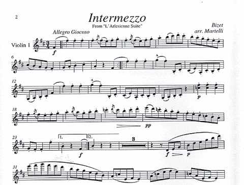 Bizet, Georges (Martelli): Intermezzo and Adagietto from L'Arlesienne (String quartet)