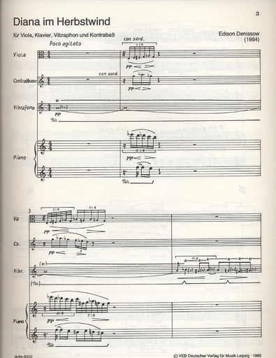 Denissow, Edison: Drei Bilder nach Paul Klee (viola, Oboe, Bass, Vibraphone)