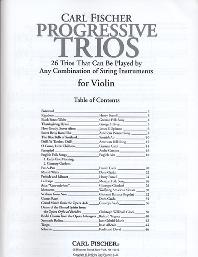 Gazda, Doris: Progressive Trios (3 violins)