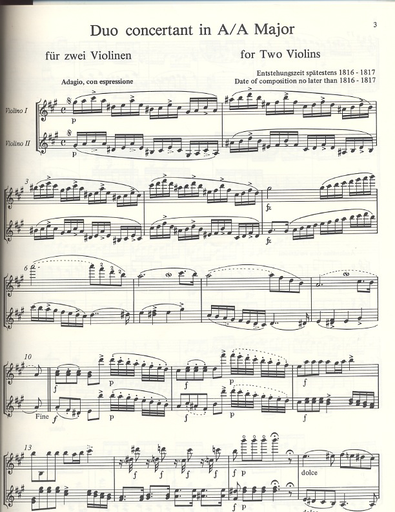 Berwald, F.: Duo Concertant in A Major urtext (two violins) Barenreiter