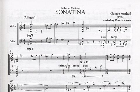 Antheil, George: Sonatina for Violin & Cello