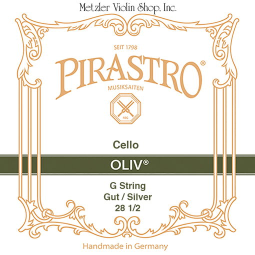 Pirastro OLIV cello G string, gut/silver, medium (28 1/2)