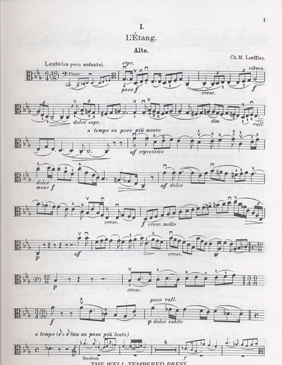 Loeffler, Charles Martin: Two Rhapsodies for oboe, viola and piano