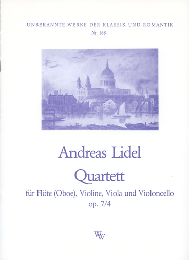Lidel, Andreas: Quartet Op.7 and 4 (flute, violin, viola, cello) parts