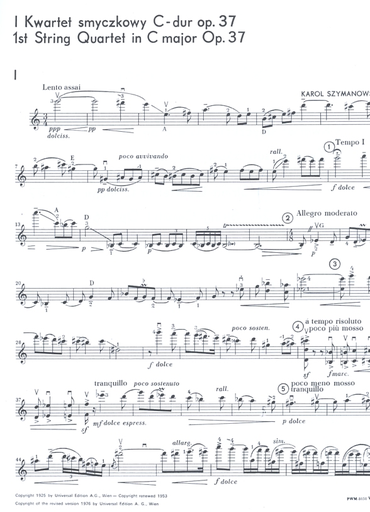 Szymanowski, Karol: String Quartets No. 1 and 2