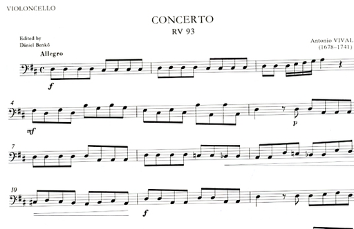 Vivaldi, Antonio: Concerto in D Major RV93 (guitar, 2 violins, cello)