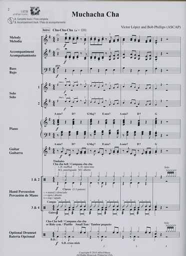 Lopez, V. and Phillips, B.: Latin Philharmonic-latin dance tunes for the stringt orchestra (teacher's score & CD accompaniment)