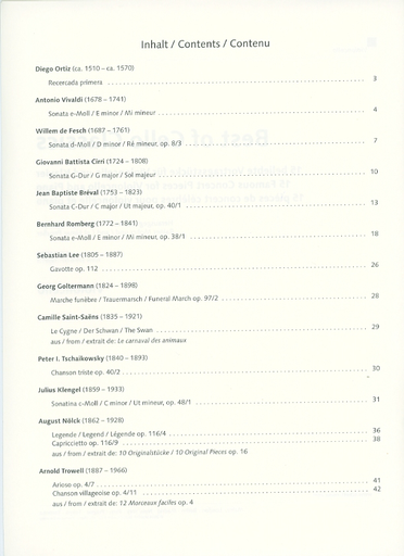 Mohrs, (editor): Best of Cello Classics-15 Famous Concert Pieces for Violoncello & Piano