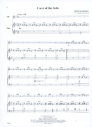 Wilhousky, Peter (Clark): Carol of the Bells (violin & piano)