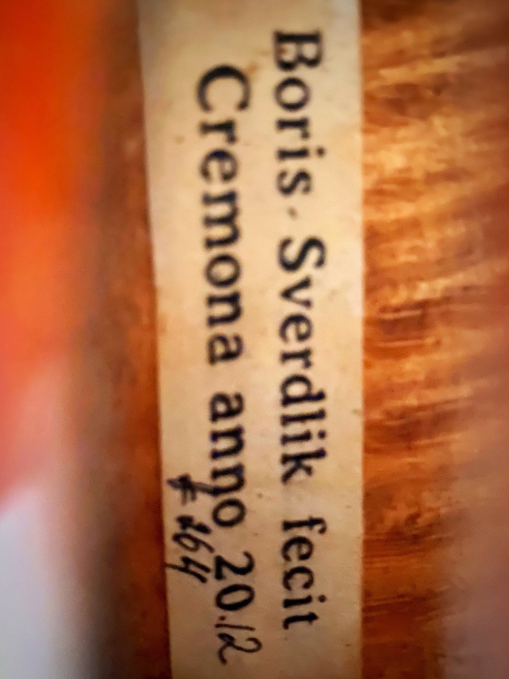 Boris Sverdlik violin, 2012, Cremona, ITALY ***CERT***