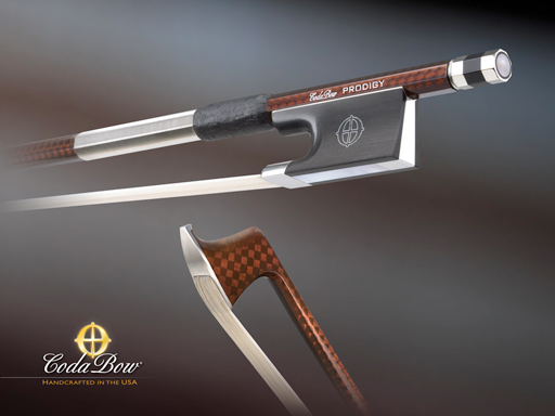 CodaBow GLOBAL PRODIGY 3/4 nickel violin bow, with GlobalBow Technology, USA