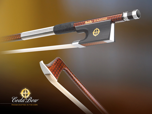 CodaBow DIAMOND GX Violin Bow, with GlobalBow Technology (Full Size), USA