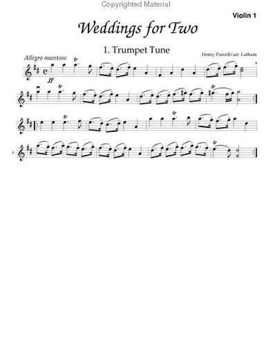 Latham: Weddings for Two (violin 1)