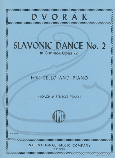 Dvorak, Antonin (Stutsch): Slavonic Dance No.2 in G minor Op.72 (cello & piano)