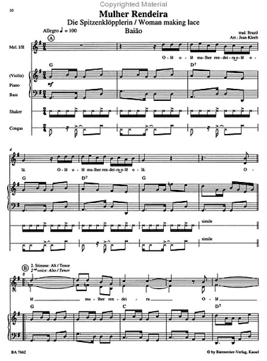 Kleeb, Jean: ComboCom Samba-Salsa-Son (piano, 2 violins, 2 clarinets, cello) Barenreiter