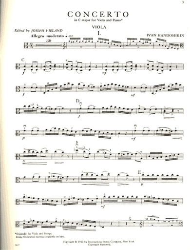 Handoshkin, Ivan: Viola Concerto (Vieland)