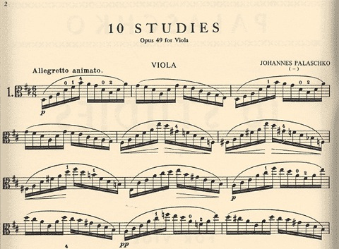 Palaschko, Johannes: 10 Studies for Viola Op.49