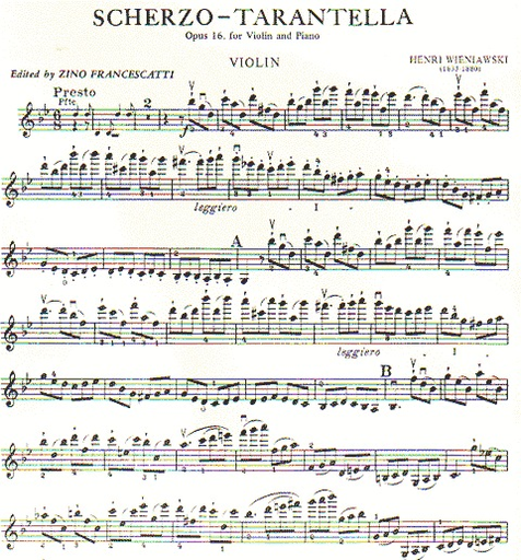 Wieniawski (Francescatti): Scherzo-Tarantella Op.16 (violin & piano)