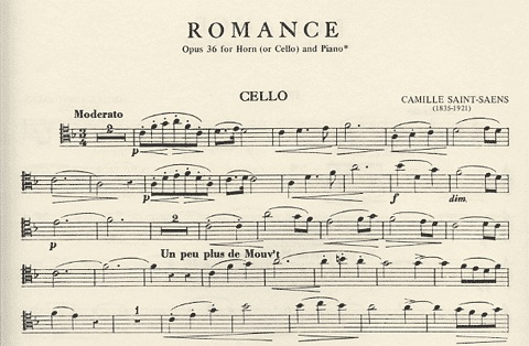 Saint-Saens, Camille: Romance Op.36 (cello & piano)