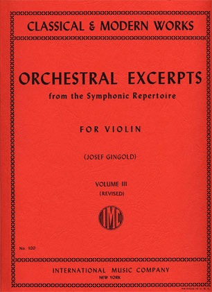 Gingold, J.: Orchestral Excerpts Vol.3 revised (violin) IMC