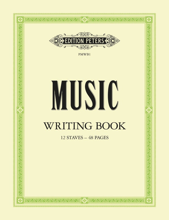 Peters: Music Writing Manuscript Book, 12 stave, 48 pages | Metzler Violins
