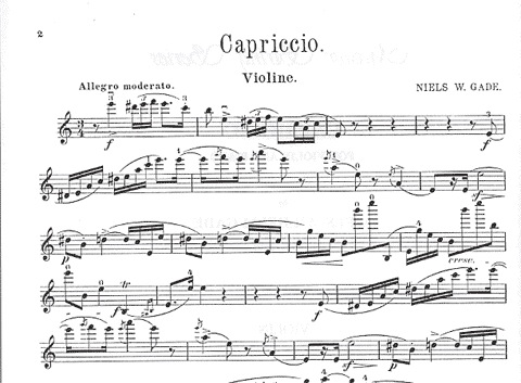 Gade, Niels W.: Capriccio (violin & piano)