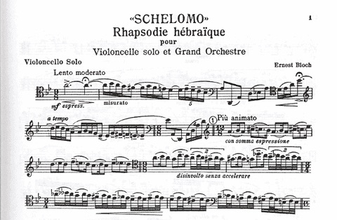 Bloch, Ernest: Schelomo (cello & piano)