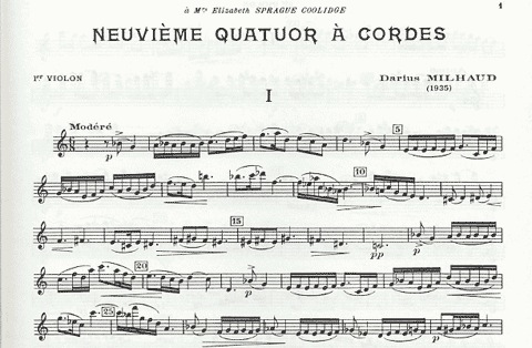 Milhaud, Darius: String Quartet No.9
