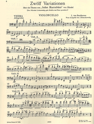 Beethoven, L.van: Variations (cello & piano)