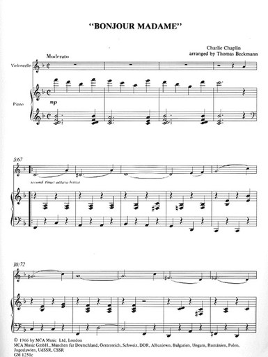 Chaplin, Charlie: Oh! That Cello! Vol.3 (cello & piano)