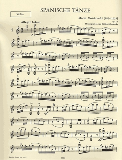 Moszkowski, Moritz: Spanish Dances, Op. 12 (violin & piano)