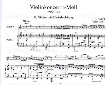 Bach, J.S. (Flesch): Concerto #1 in a minor (violin & piano)