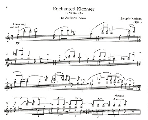 Dorfman, Joseph: Enchanted Klezmer (violin solo)
